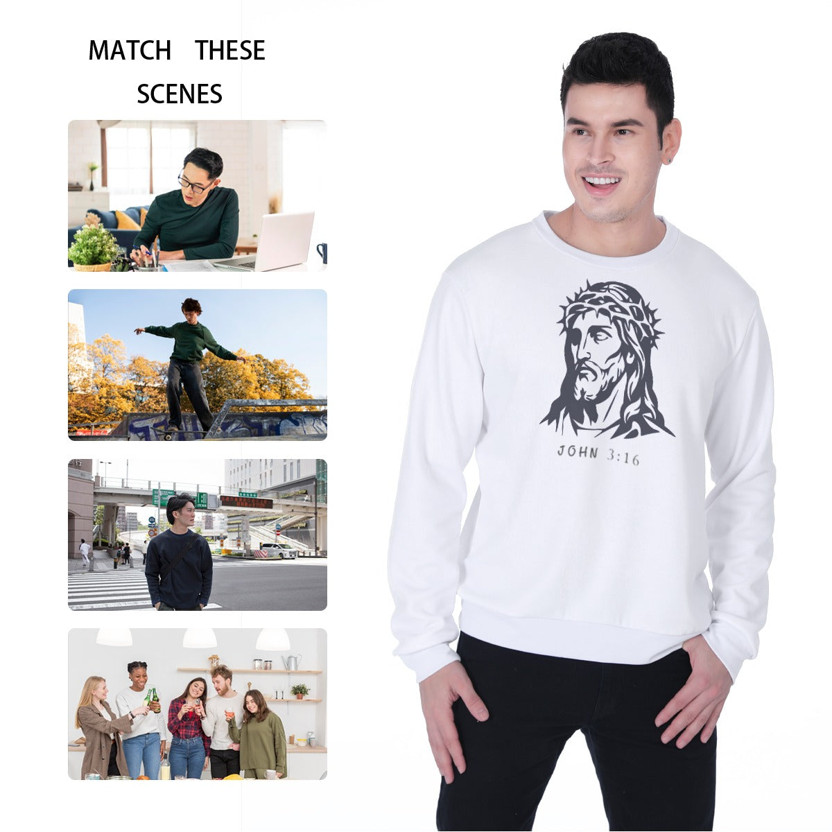 All-Over Print Men's Heavy Fleece Sweatshirt