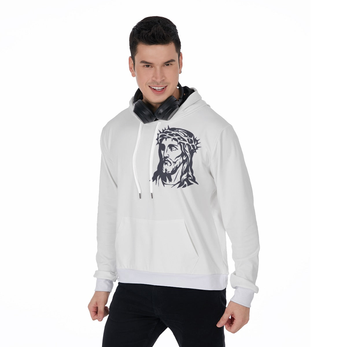 All-Over Print Men's Thicken Pullover Hoodie