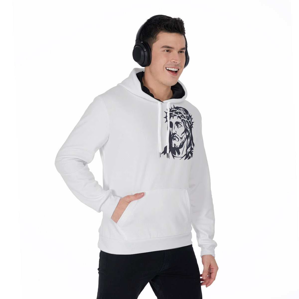 All-Over Print Men's Thicken Pullover Hoodie