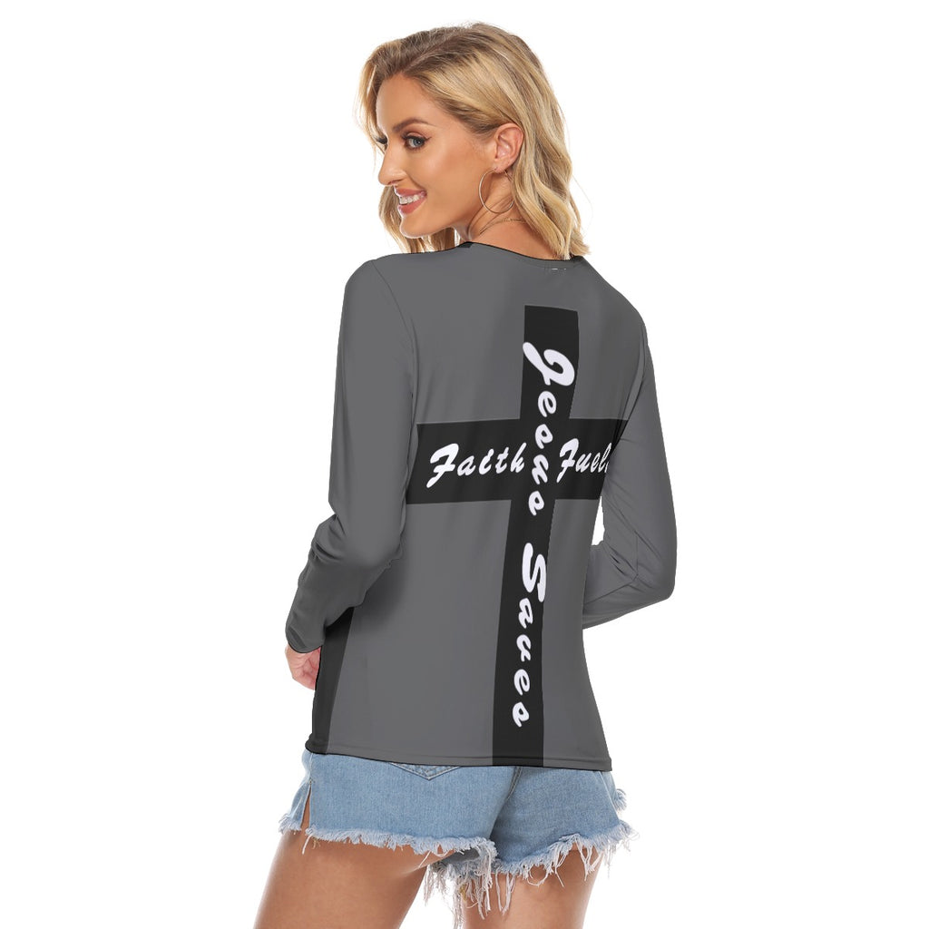 All Over Print Women's Stretchable long Sleeve Top